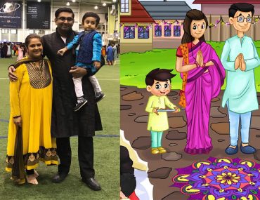 a cartoonic pic and a real pic together